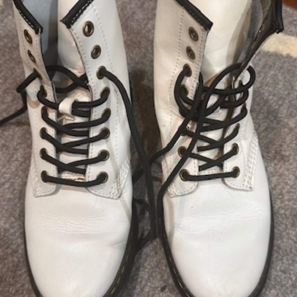 Dr. Martens Air Wair Boots White Woman's Size 6 m